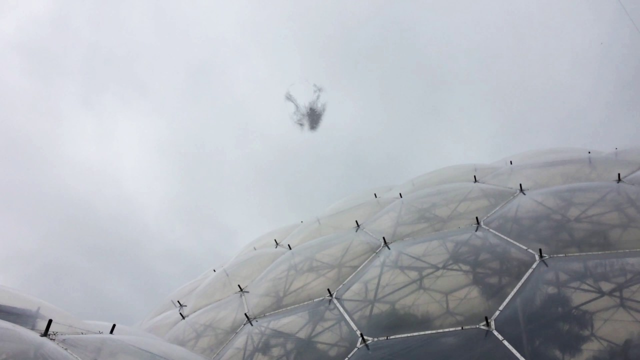 UFO flying over the Eden Project, Cornwall