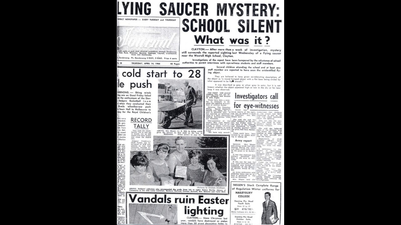 Rare audio on Westall UFO Encounter - James Kibel talked to Westall teacher (1966) [QUFOSR]