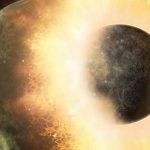 Imagem relacionada a Colisão entre dois planetas deu origem à Terra