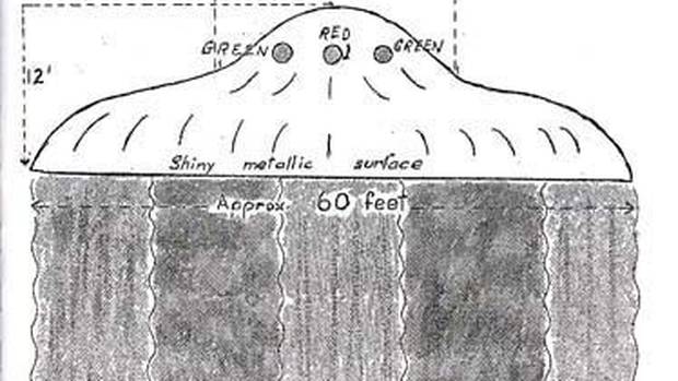 Imagem relacionada a OVNI de Waipukurau ainda é um mistério após 50 anos