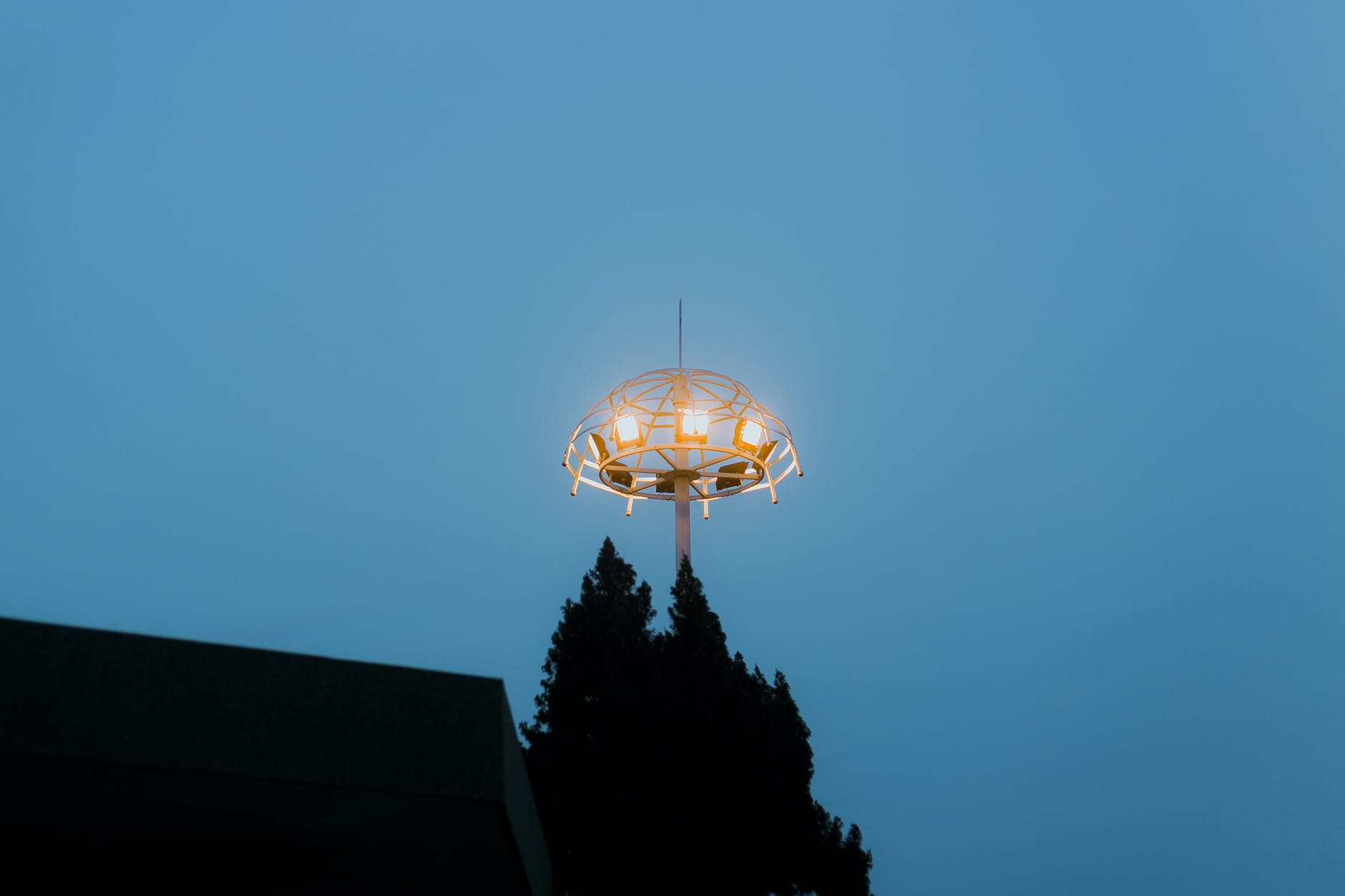 reflector light in evening