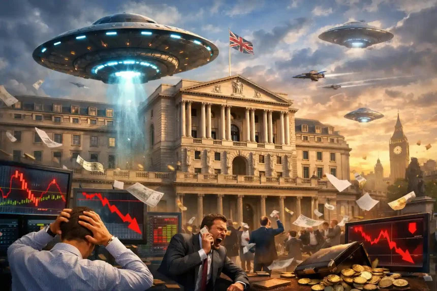 Imagem relacionada a Banco Central do Reino Unido deveria se preparar para revelação sobre alienígenas, alerta analista