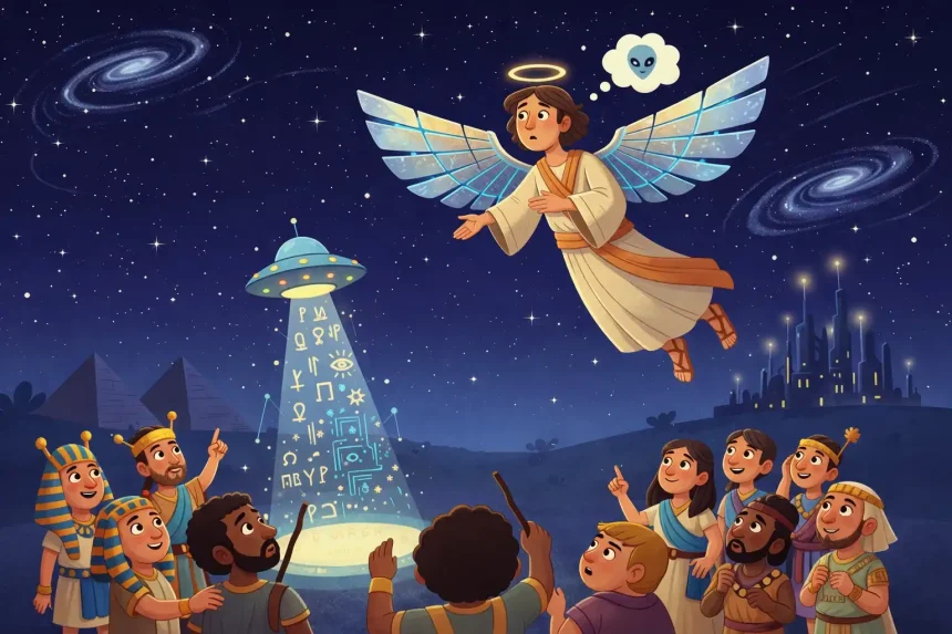 Imagem relacionada a Ex-agente levanta hipótese curiosa: anjos da Bíblia poderiam ter sido visitantes extraterrestres