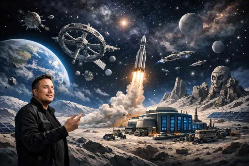 Imagem relacionada a Musk fala em civilizações alienígenas e megacentros de dados na Lua durante reunião da xAI